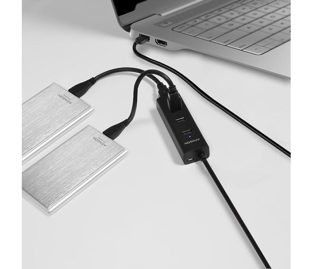 Axagon HUE-S2BL, 4x USB 5Gbps CHARGING hub, micro USB, USB-A 120cm - 1353429 - zdjęcie 6